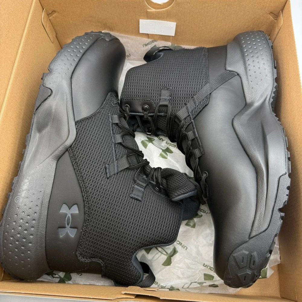 Under Armour Micro G Valsetz Shoes Mens Size 13 Black Black Tactical 3028316-001